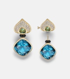 Marina B Pauline 18kt gold earrings with gemstones