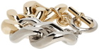JW Anderson Silver & Gold Oversized Chain Bracelet