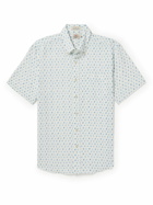 Faherty - Breeze Button-Down Collar Printed Linen-Blend Shirt - Blue