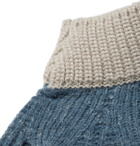 Jacquemus - Pierre Distressed Colour-Block Ribbed Merino Wool Sweater - Blue