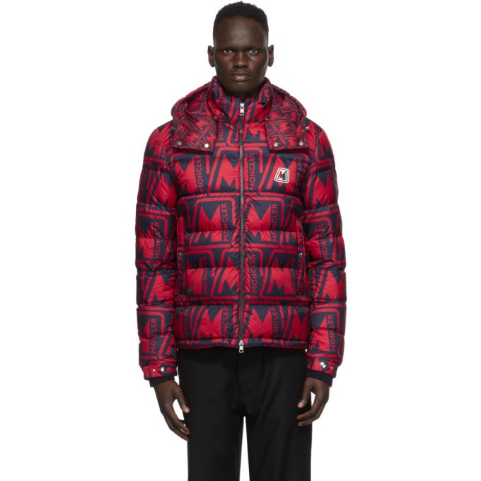 Photo: Moncler Red and Navy Down Frioland Guibbotto Jacket