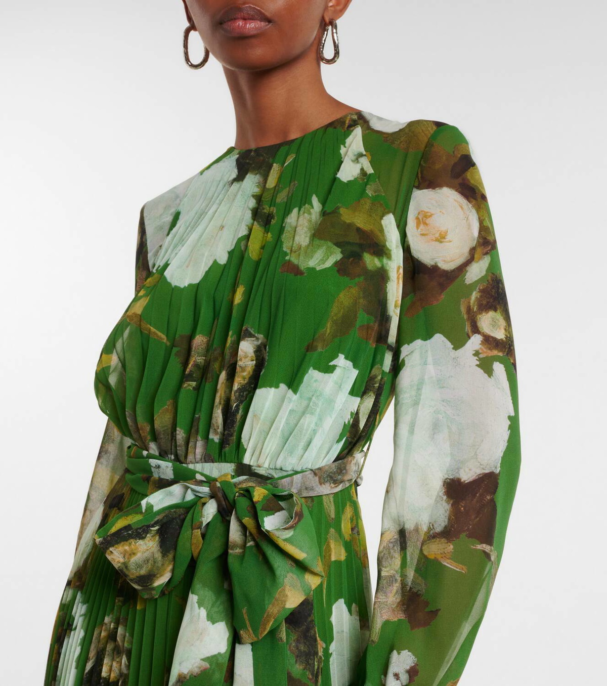 Erdem Belted floral gown