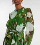 Erdem Belted floral gown
