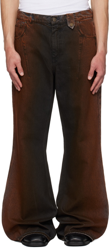 Photo: EGONlab Black & Orange Refined Wide Jeans