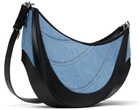 Mugler Black & Blue Medium Spiral Curve 01 Denim Bag