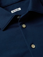 Kiton - Slim-Fit Stretch-Cotton Jersey Shirt - Blue