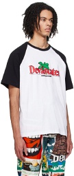 DEVÁ STATES White & Black Print T-Shirt