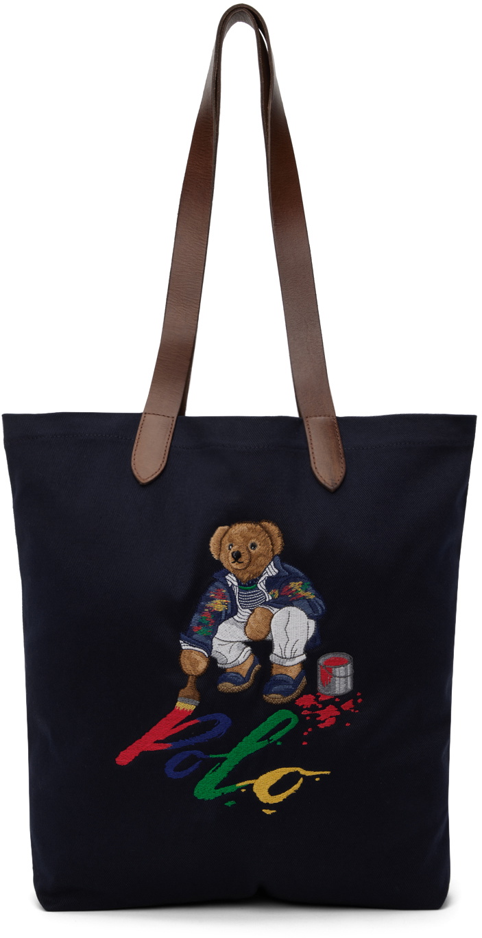 Polo Ralph Lauren Navy Polo Bear Twill Shopper Tote Polo