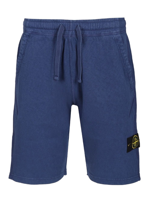 Photo: Stone Island Organic Cotton Fleece Cargo Bermuda Shorts
