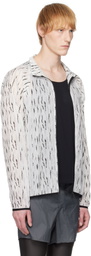 OVER OVER White & Black Taffeta Jacket