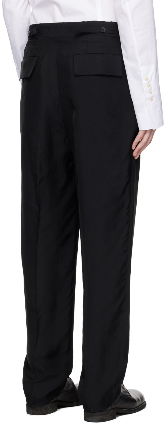 16301 Black Check Cropped Trousers