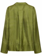 TOTEME Monogram Silk Pajama Top