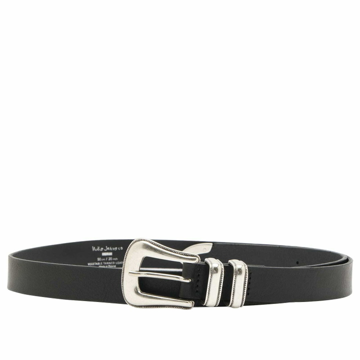 Photo: Nudie Jeans Co Men's Western Silver Belt in Black