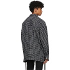 Faith Connexion Black and White Wool Tweed Laced Over Shirt