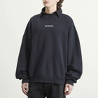 Balenciaga Men's Logo Polo Shirt in Faded Black/White