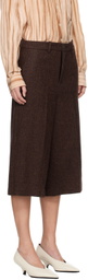 UMBER POSTPAST Burgundy Wool Bermuda Shorts