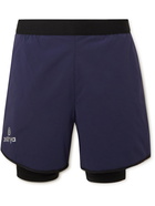 OSTRYA - Ironwood Straight-Leg Mesh-Trimmed Nylon-Blend Shorts - Blue