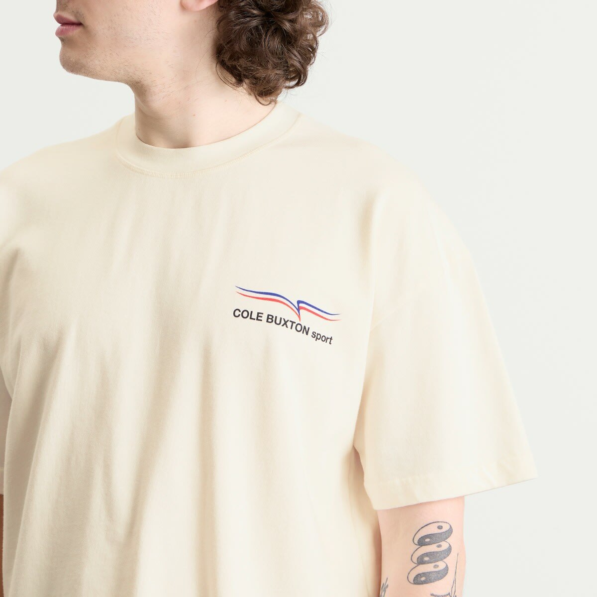 Cole Buxton Men's Sport T-Shirt in Vintage Whitalye