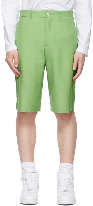 Photo: Comme des Garçons Homme Plus Green Wool Shorts