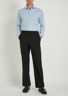 Eton Checked Cotton-blend Shirt Light Blue