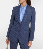 Gucci GG linen and cotton jacquard blazer