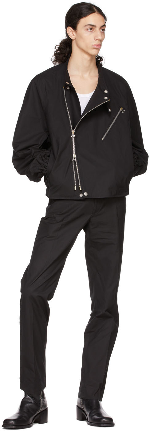 3MAN Black Cotton Trousers