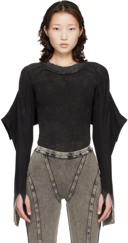 Photo: KNWLS Black Bellona Leotard Bodysuit