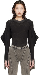 KNWLS Black Bellona Leotard Bodysuit
