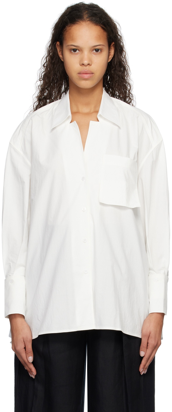 Subtle Le Nguyen White Crinkled Shirt