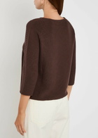 Weekend Max Mara Addotto Knitted Cotton Jumper Brown