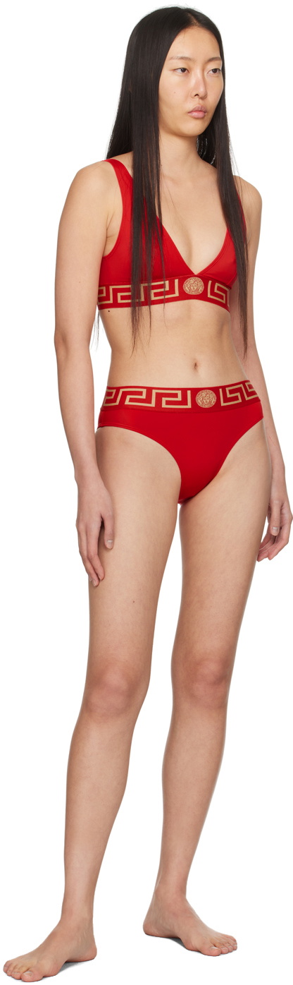 Greca Border High Waist Bikini Bottoms