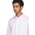 Comme des Garcons Homme Plus Pink and White Striped Shirt