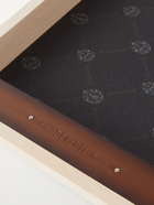 Berluti - Signature Canvas and Venezia Leather-Trimmed Wood Tray