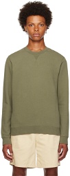 Sunspel Khaki V-Stitch Sweatshirt