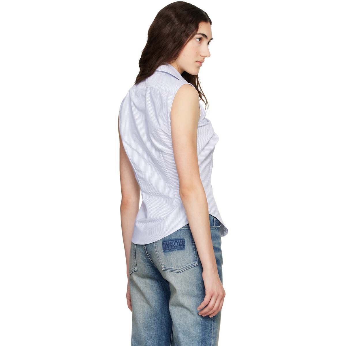Vivienne Westwood Blue Short Sleeve Drunken Shirt