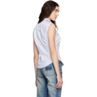 Vivienne Westwood Blue Short Sleeve Drunken Shirt