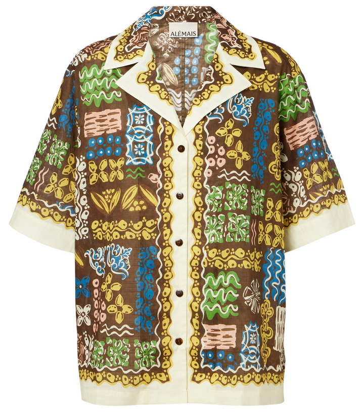 Photo: Alémais Minnie printed cotton bowling shirt