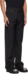 424 Black Tailored Loose Fivepocket Trousers