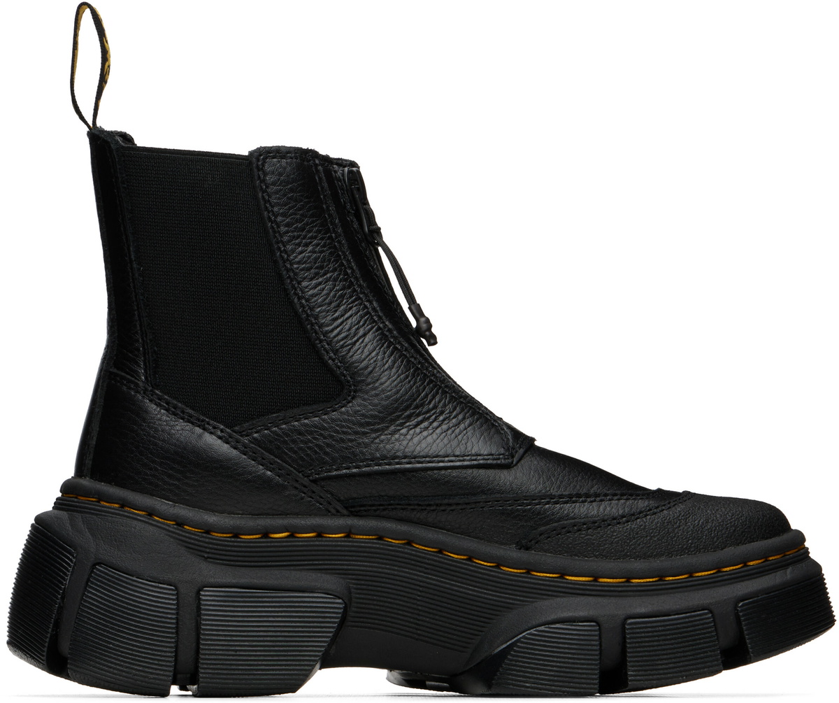 Dr. Martens Black DXML Zip Leather Chelsea Boots Dr. Martens