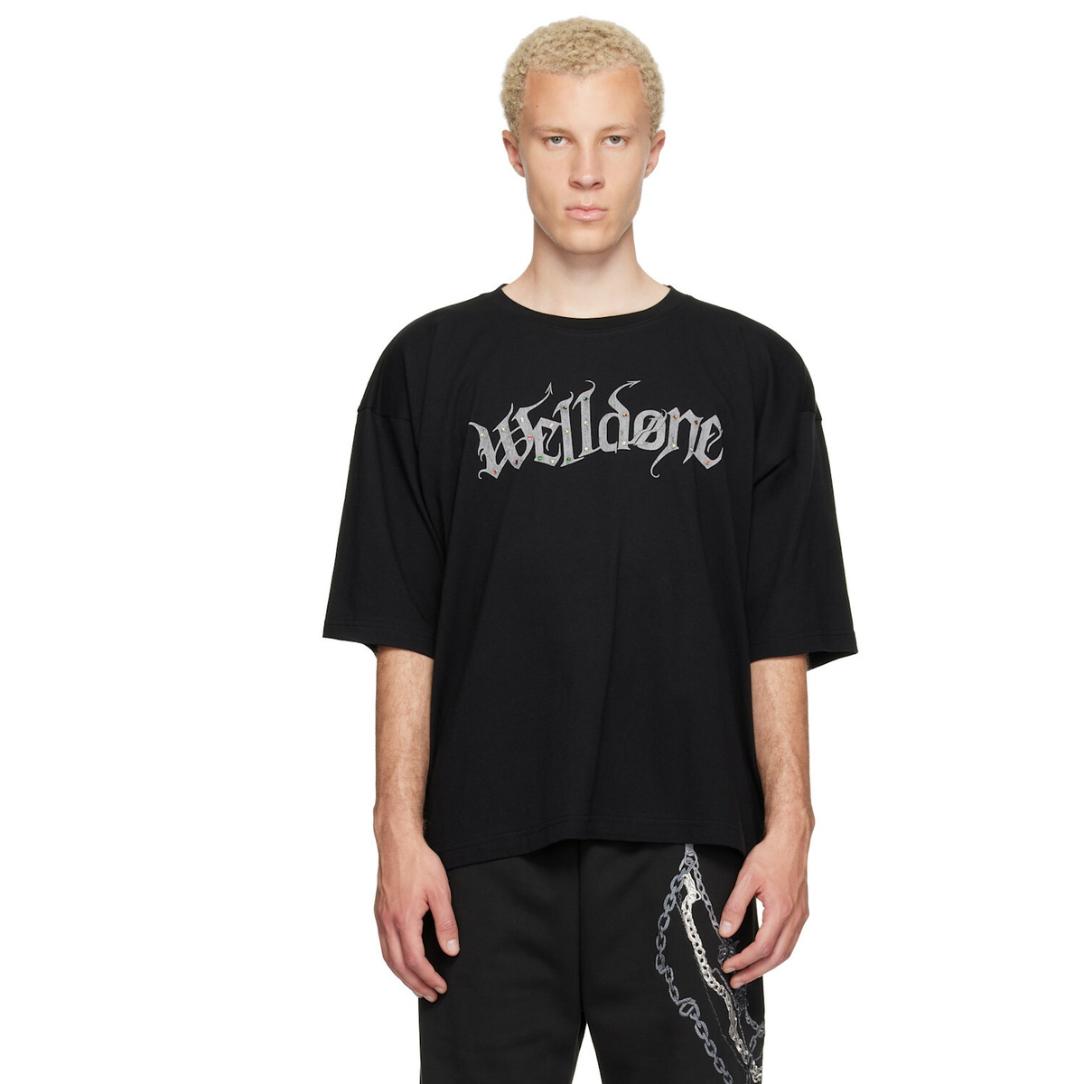 We11done Black Devil Arms Up T-shirt
