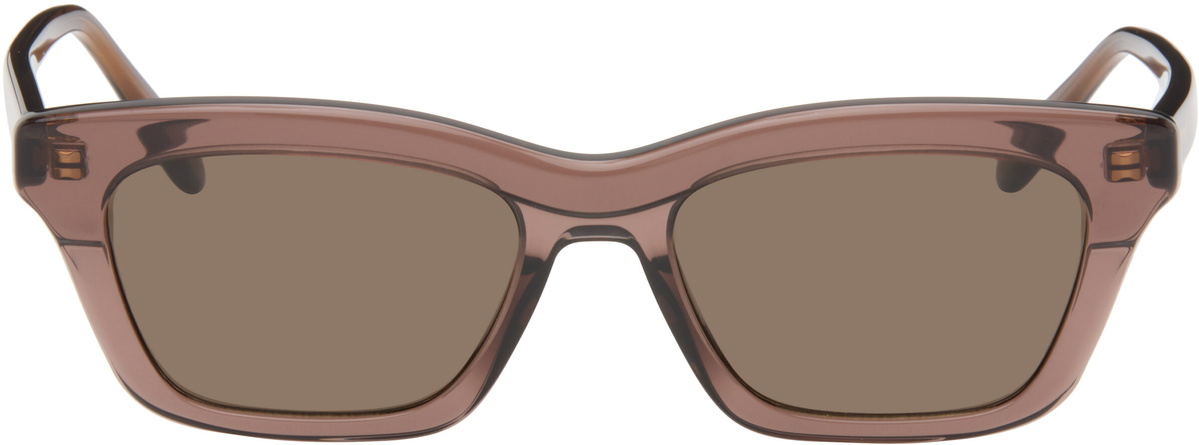 LOEWE Brown Slim Rectangle Sunglasses