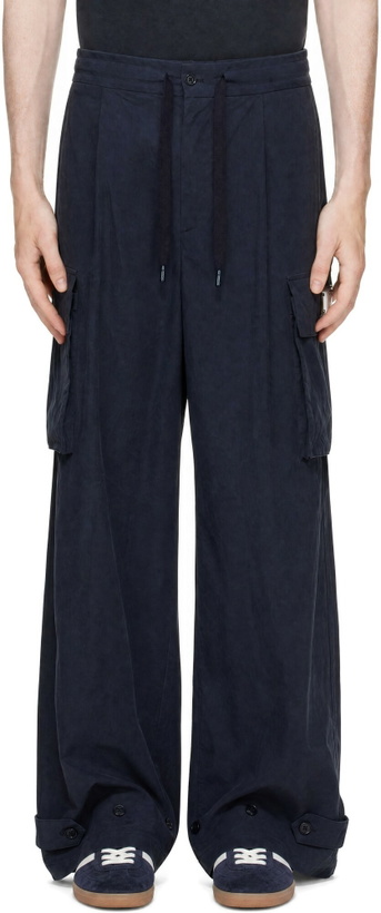 Photo: Dolce&Gabbana Navy Cotton Cargo Pants