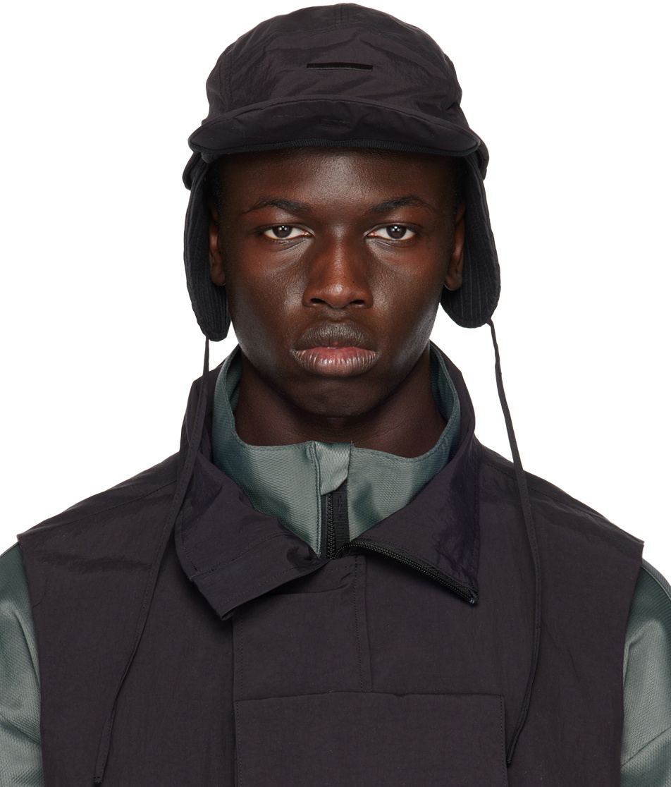 meanswhile Black Layered Cap