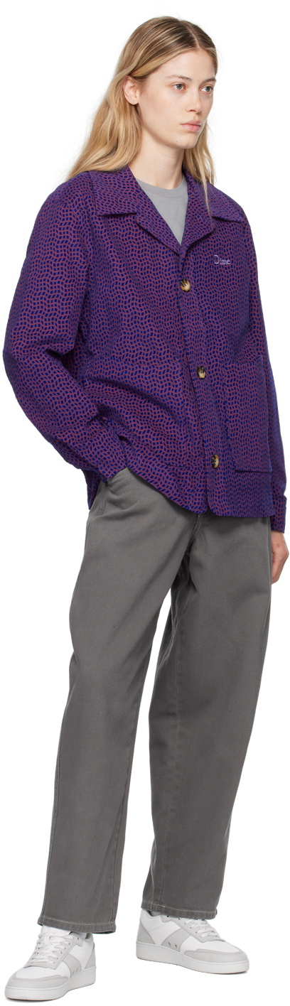 Dime Blue Printed Jacket