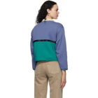 New Balance Purple Colorblocked Terrain Half-Zip Sweatshirt