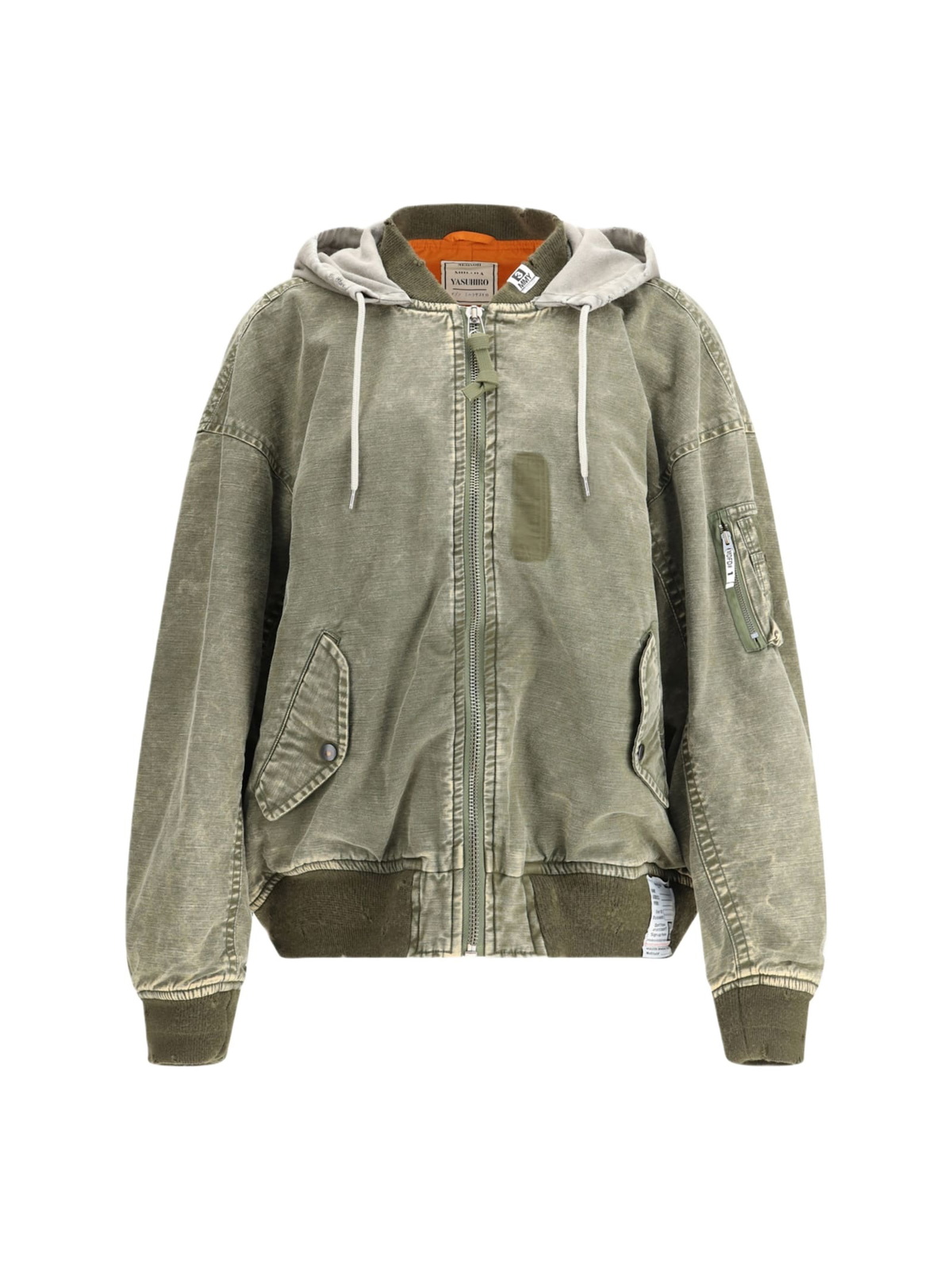 Mihara Yasuhiro Army Green Nylon Bomber Jacket Maison MIHARA