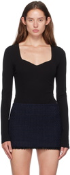 Givenchy Black Sweetheart-Neck Bodysuit
