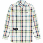 Men's AAPE Plaid Flannel Shirt in Ivory