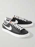 Nike - Blazer Low '77 Suede-Trimmed Leather Sneakers - Black