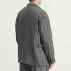 Engineered Garments Men's Herringbone Wool Loiter Jacket in Dark Grey